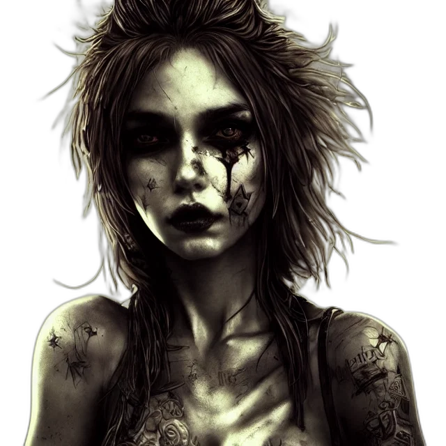 face, photorealistic, comic book art, fantasy art transparent PNG cut-out