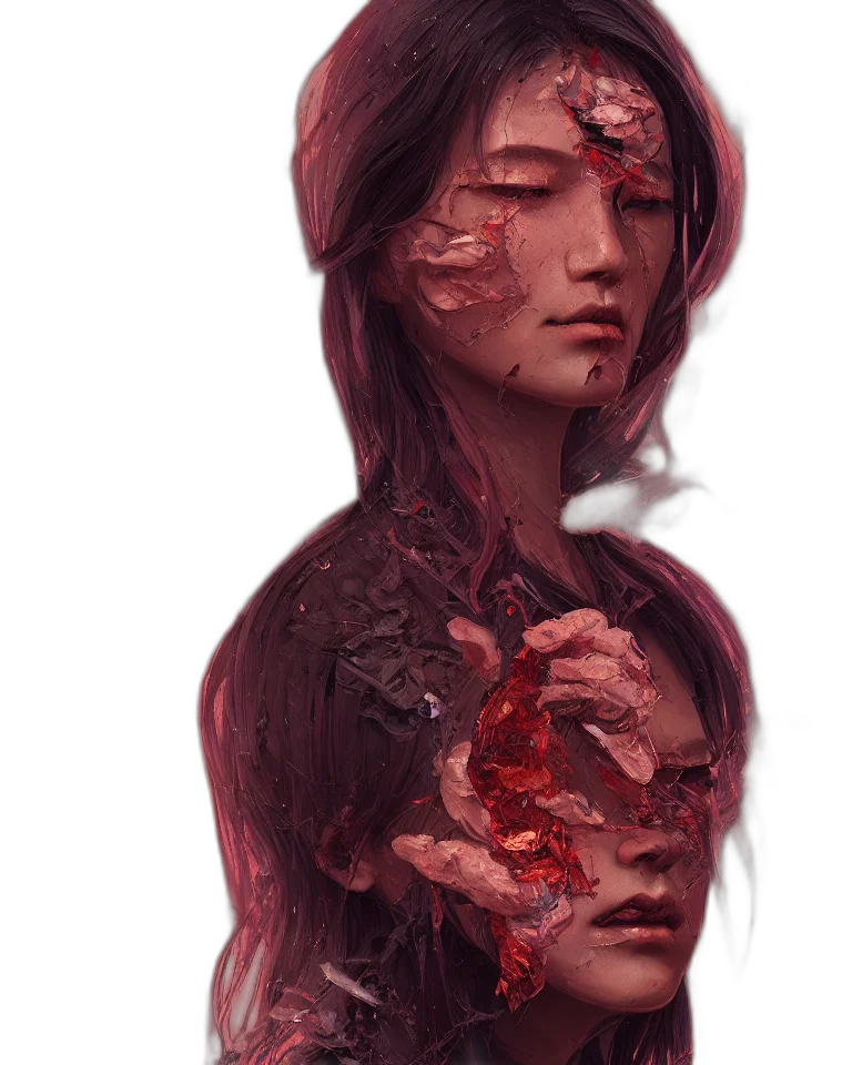 face, mask, dress, creature transparent PNG cut-out