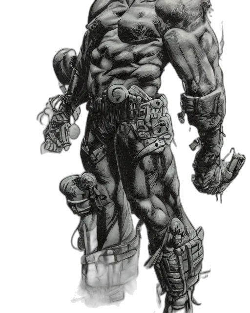 comic book art, concept art, fantasy art, pencil sketch transparent PNG cut-out