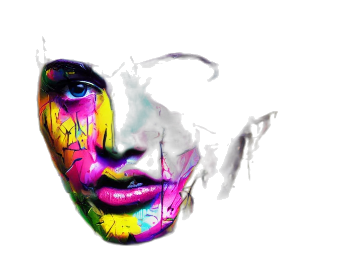 face, mask, crown, photorealistic transparent PNG cut-out