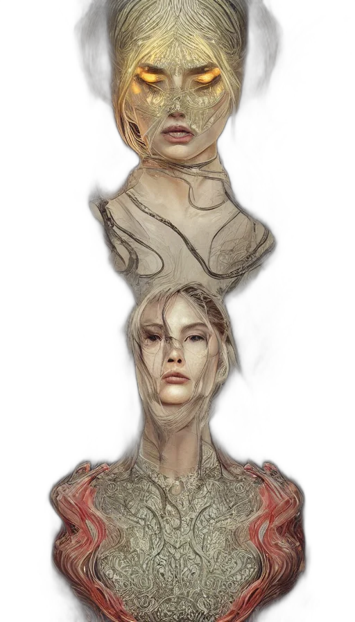 face, mask, crown, creature transparent PNG cut-out