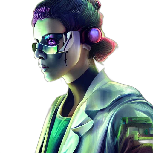 jacket, mask, robot, staff transparent PNG cut-out