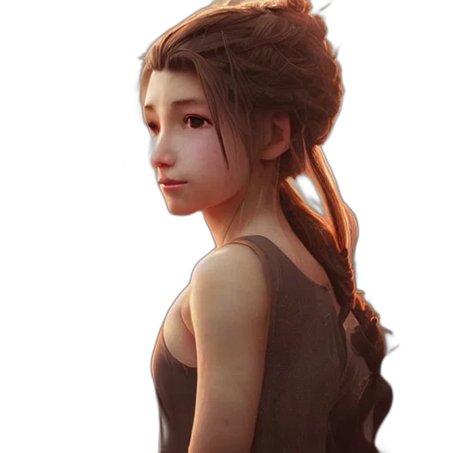 face, staff, hair, dress transparent PNG cut-out