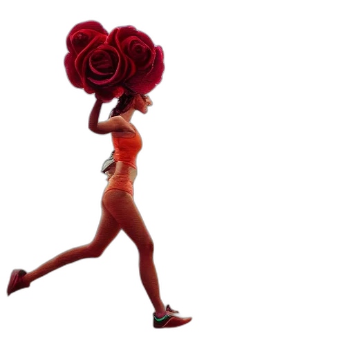 flower, dress, hair, robot transparent PNG cut-out