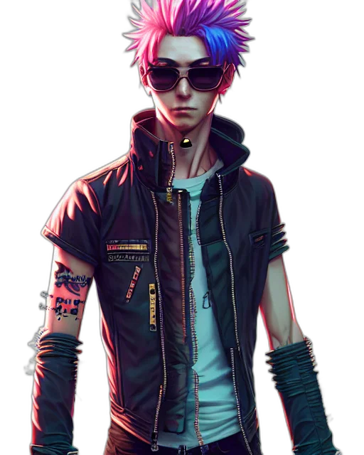 jacket, cyberpunk, concept art, fantasy art transparent PNG cut-out