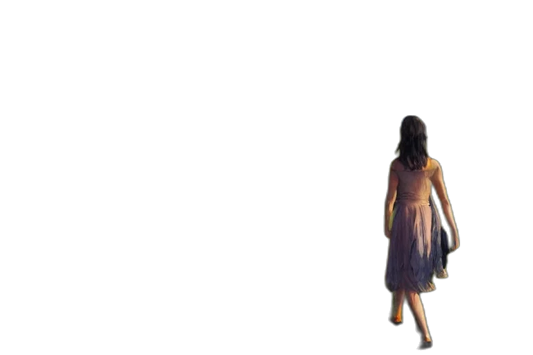 dress, hair, creature, shoes transparent PNG cut-out