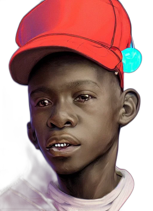 face, hat, photorealistic, concept art transparent PNG cut-out