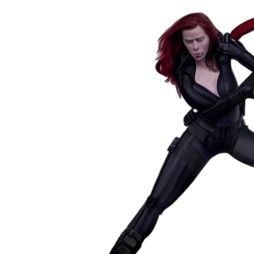 concept art, comic book art, 3d render, scarlett transparent PNG cut-out
