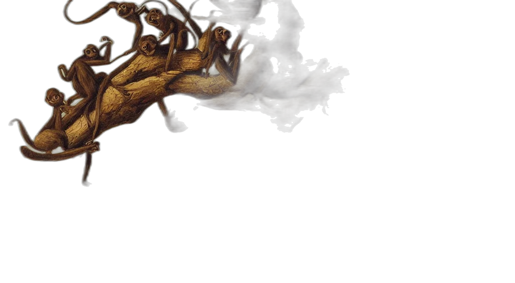 dragon, tree, creature, hair transparent PNG cut-out
