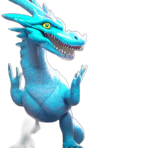 dragon, creature, animal, staff transparent PNG cut-out