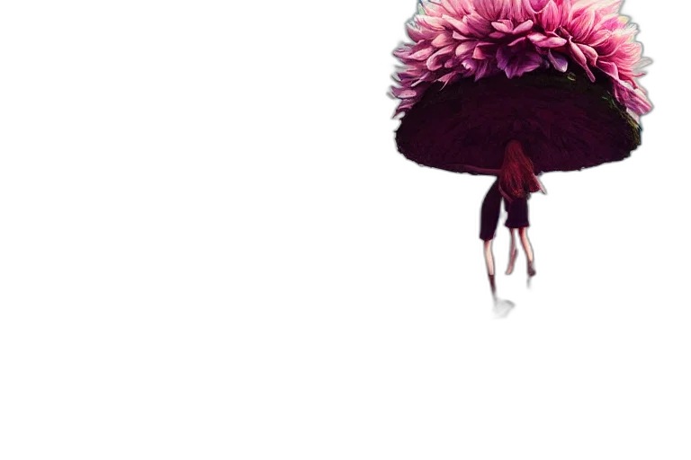 umbrella, flower, hat, creature transparent PNG cut-out