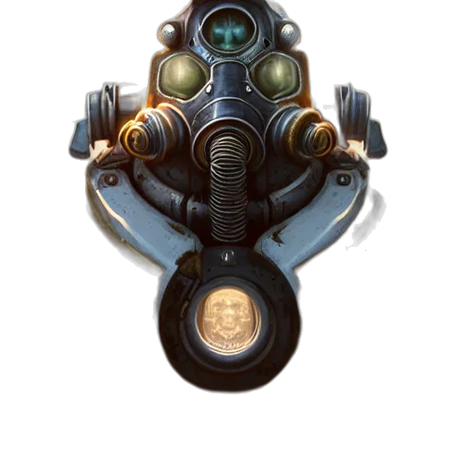 robot, mask, weapon, face transparent PNG cut-out