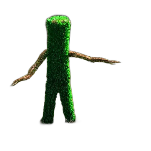 creature, tree, staff, hair transparent PNG cut-out