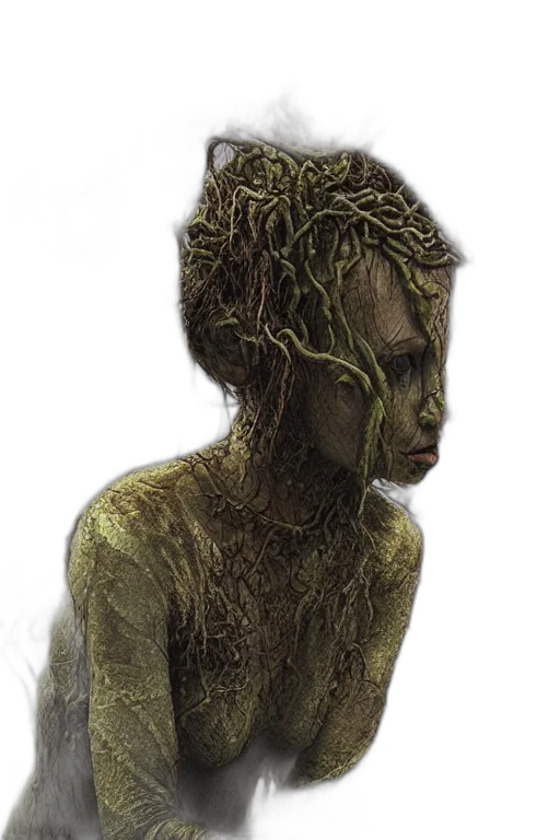 hair, creature, mask, face transparent PNG cut-out