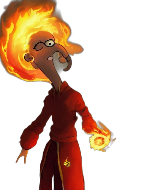 staff, jacket, dragon, mask transparent PNG cut-out