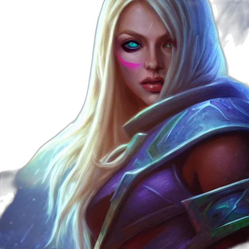 face, fantasy art, concept art, photorealistic transparent PNG cut-out