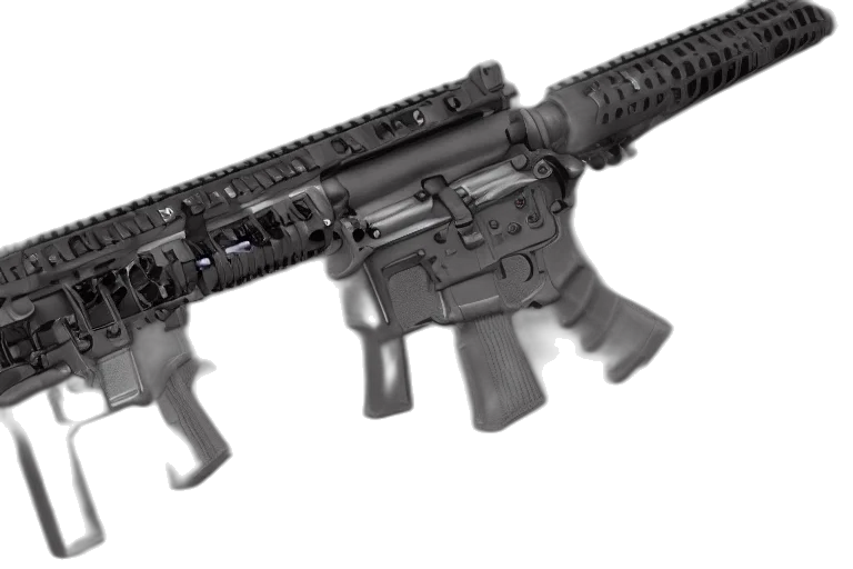weapon, 3d render, rifle, made transparent PNG cut-out