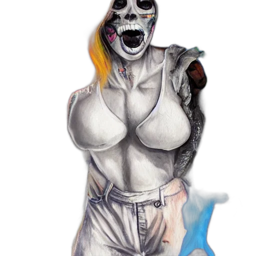 mask, concept art, watercolor, fantasy art transparent PNG cut-out