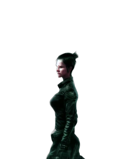 dress, jacket, staff, robot transparent PNG cut-out