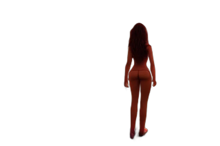 dress, hair, creature, robot transparent PNG cut-out