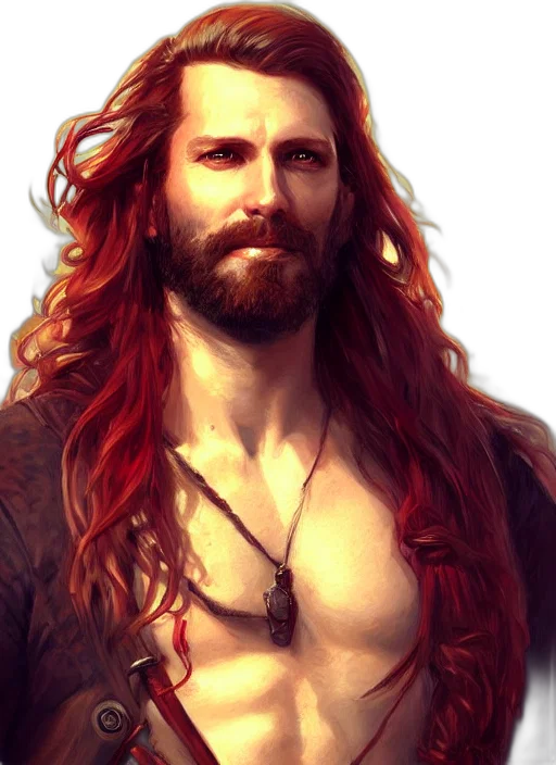 hair, fantasy art, photorealistic, oil painting transparent PNG cut-out