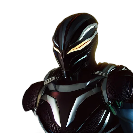 robot, mask, 3d render, concept art transparent PNG cut-out