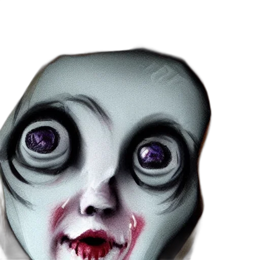 mask, creature, face, 3d render transparent PNG cut-out