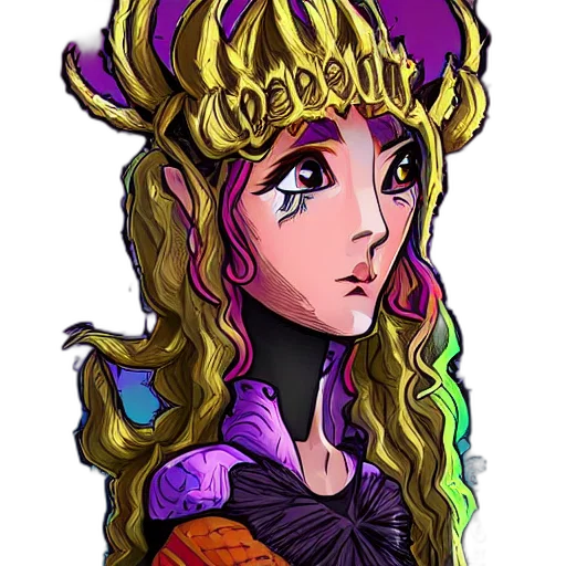 crown, staff, dragon, fantasy art transparent PNG cut-out