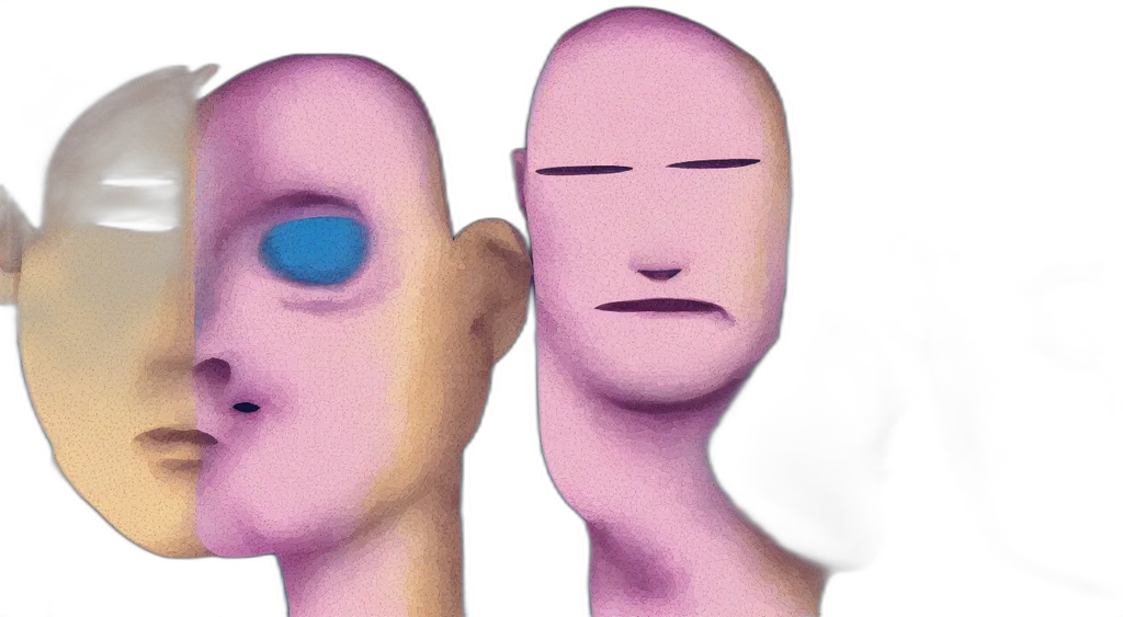 mask, face, 3d render, concept art transparent PNG cut-out