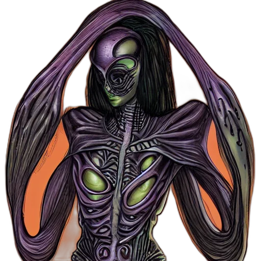 creature, mask, jewelry, staff transparent PNG cut-out