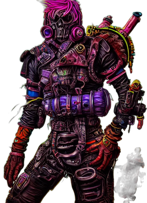 robot, weapon, staff, creature transparent PNG cut-out