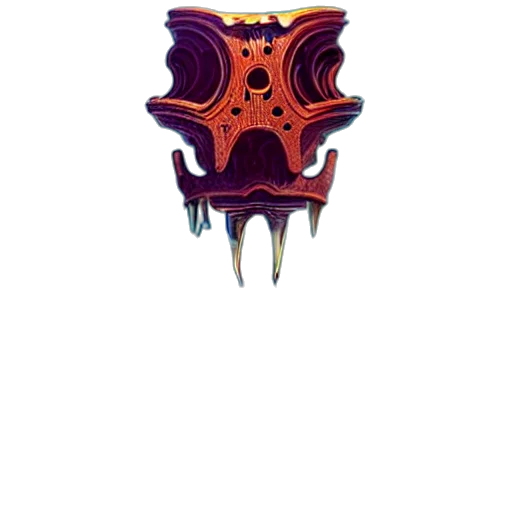mask, crown, creature, staff transparent PNG cut-out