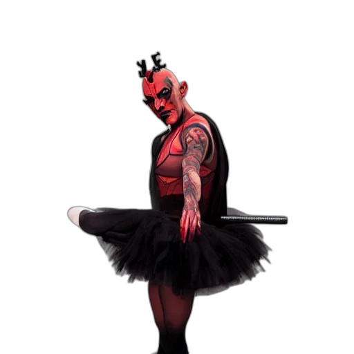 staff, dress, mask, creature transparent PNG cut-out