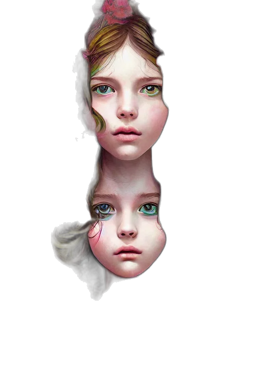 face, mask, creature, crown transparent PNG cut-out