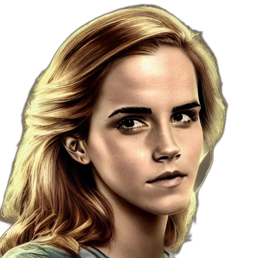 face, hair, staff, jewelry transparent PNG cut-out