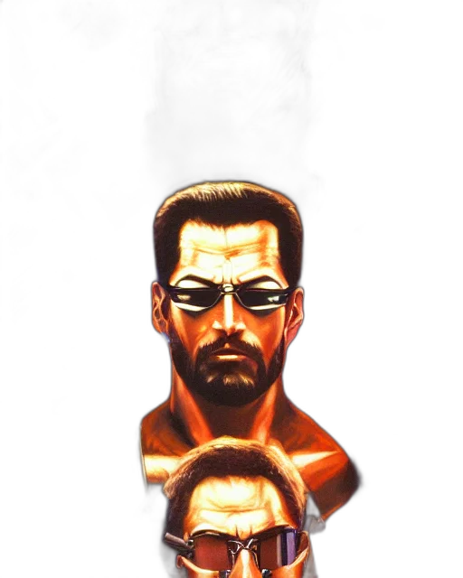 face, jacket, staff, mask transparent PNG cut-out