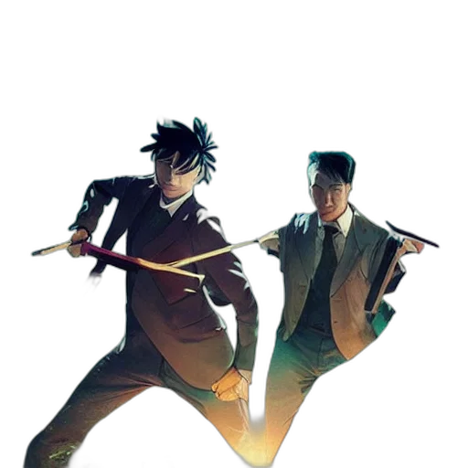 staff, concept art, comic book art, anime transparent PNG cut-out