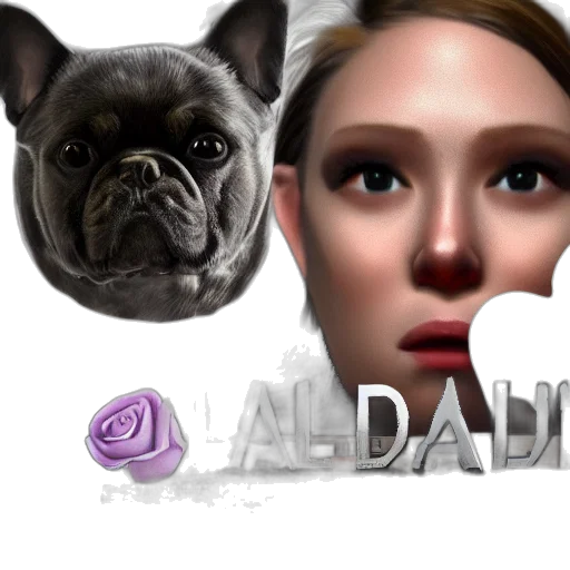 face, animal, 3d render, photorealistic transparent PNG cut-out
