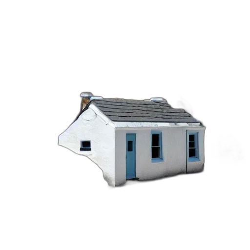 building, furniture, umbrella, 3d render transparent PNG cut-out