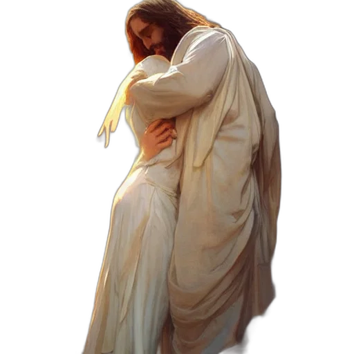 dress, photorealistic, 3d render, jesus transparent PNG cut-out
