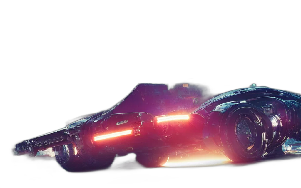car, weapon, robot, 3d render transparent PNG cut-out