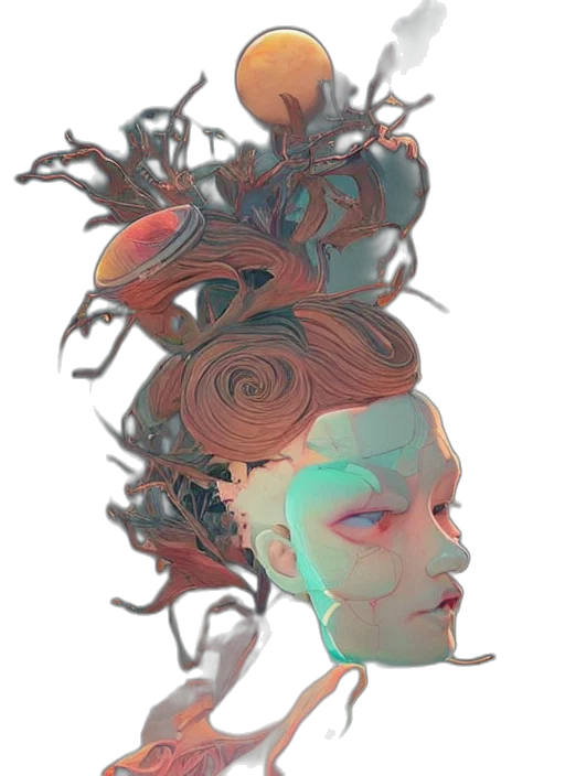 mask, crown, face, creature transparent PNG cut-out