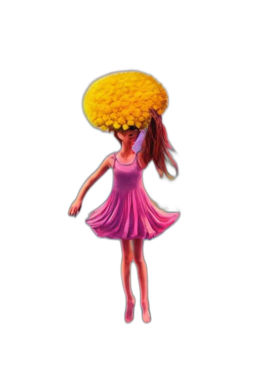 hat, dress, hair, flower transparent PNG cut-out
