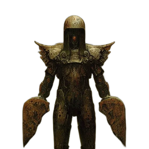 robot, mask, creature, staff transparent PNG cut-out