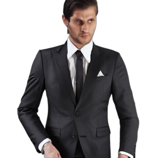 jacket, staff, monochrome, dark transparent PNG cut-out