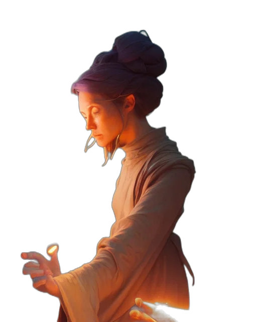 staff, face, jewelry, dress transparent PNG cut-out