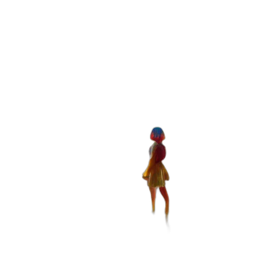 dress, creature, robot, staff transparent PNG cut-out