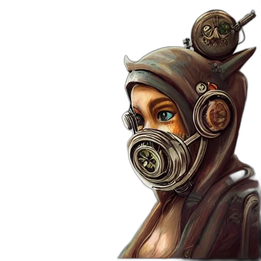 mask, face, robot, concept art transparent PNG cut-out