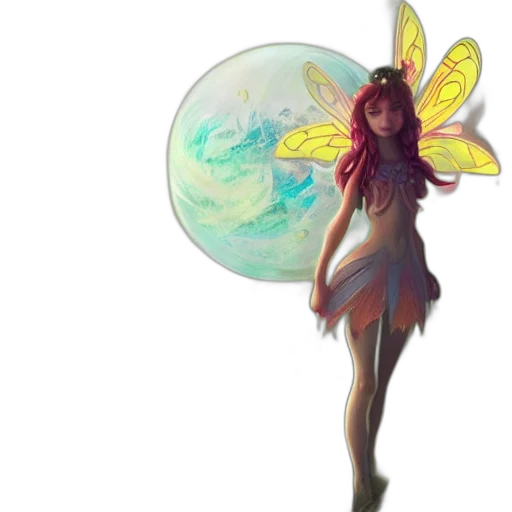 dress, staff, creature, fantasy art transparent PNG cut-out