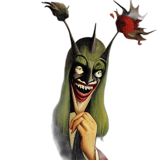 mask, creature, face, staff transparent PNG cut-out
